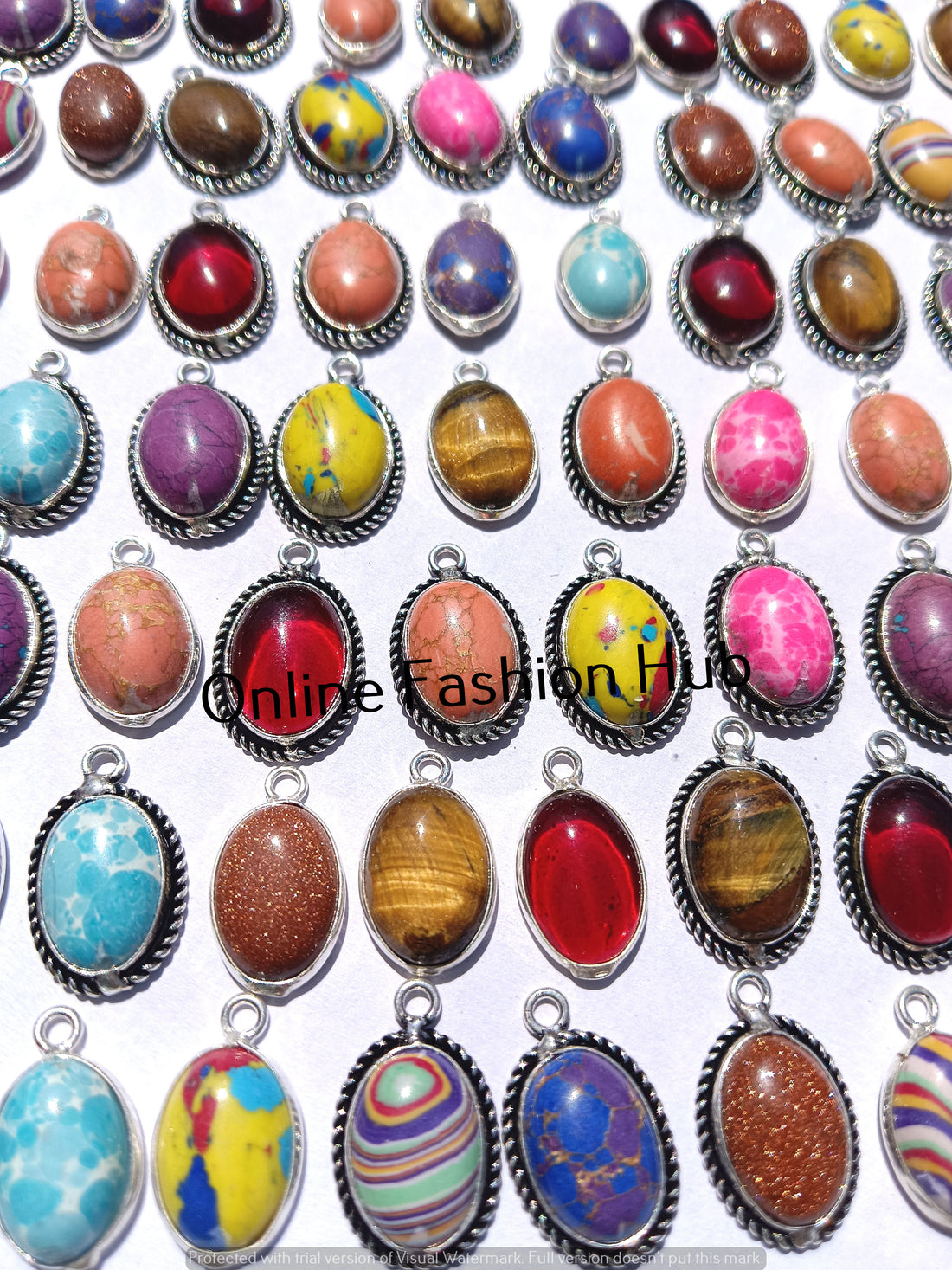 925 Sterling Silver Plated Pink Turquoise & Mix Gemstone Connector Lot Arrive Jewelry 50pcs